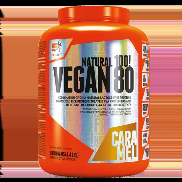 Extrifit Vegan 80 2000g - lískový oříšek