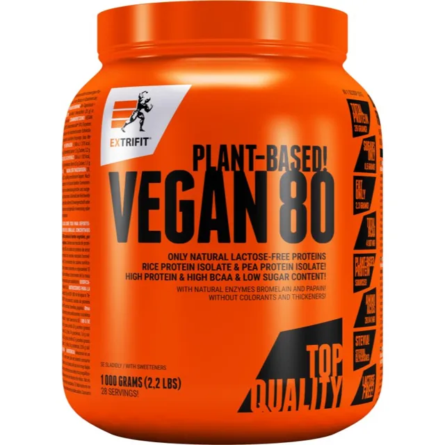 Extrifit Vegan 80 veganský protein příchuť Chocolate 1000 g