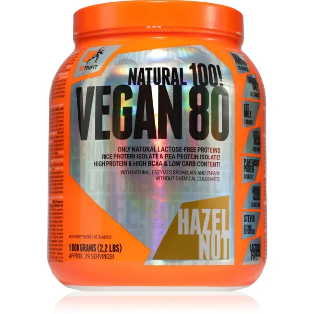 Extrifit Vegan 80 veganský protein příchuť Hazelnut 1000 g