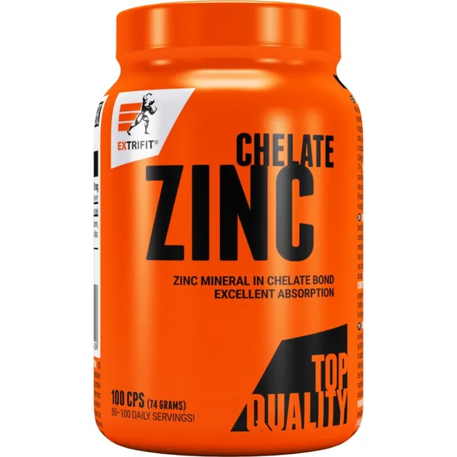 Extrifit Zinc Chelate kapsle pro správné fungování organismu a normální stav vlasů a nehtů 74 g