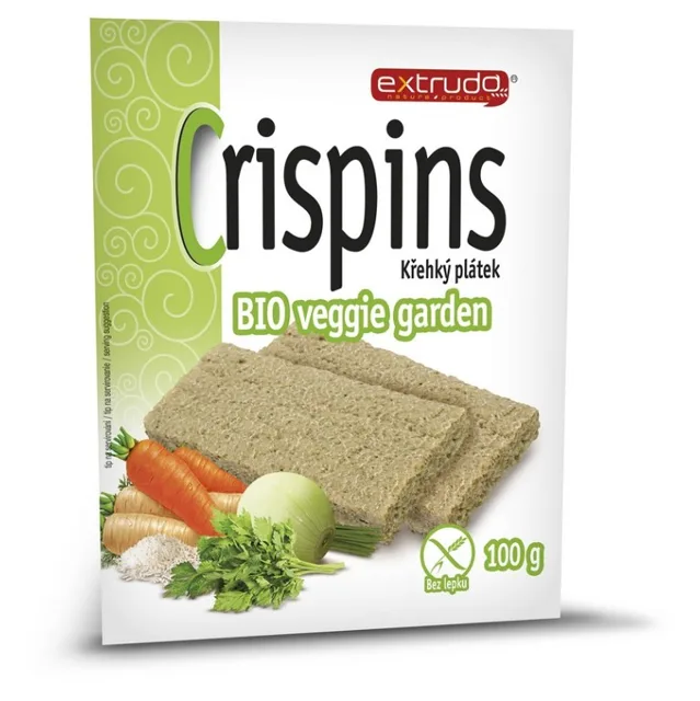 EXTRUDO Crispins chlebíček veggie garden BIO 100 g