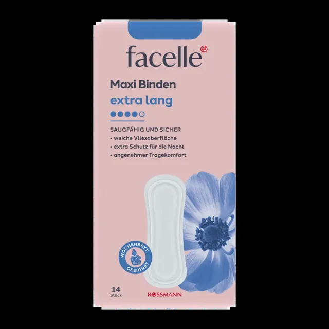 facelle Hygienické vložky Maxi Extra Long Night 14 ks