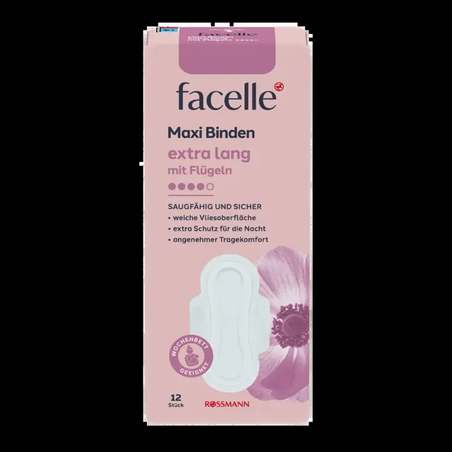 facelle Hygienické vložky Maxi Extra Long s křidélky 12 ks