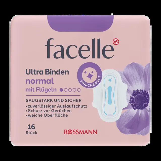 facelle Hygienické vložky Ultra Normal Deo s křidélky 16 ks