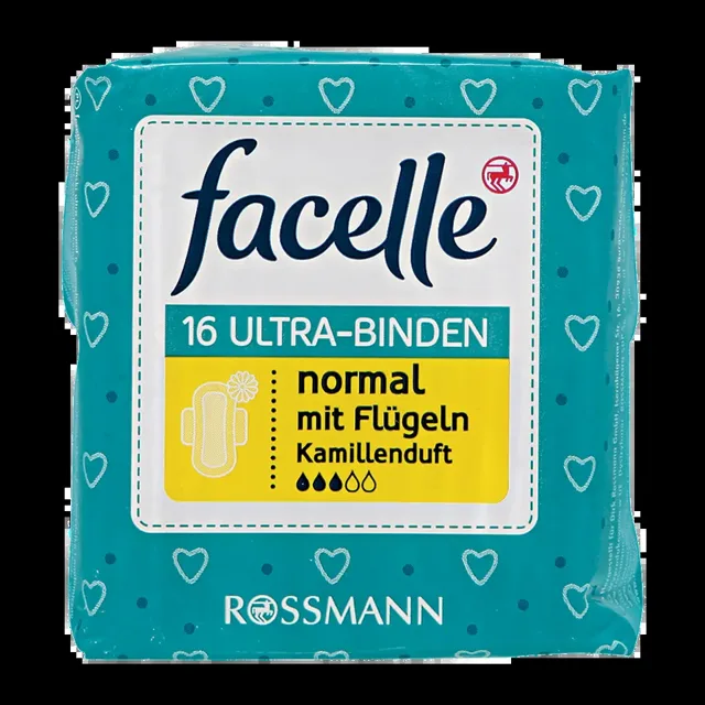 facelle Hygienické vložky Ultra Normal Heřmánek s křidélky 16 ks