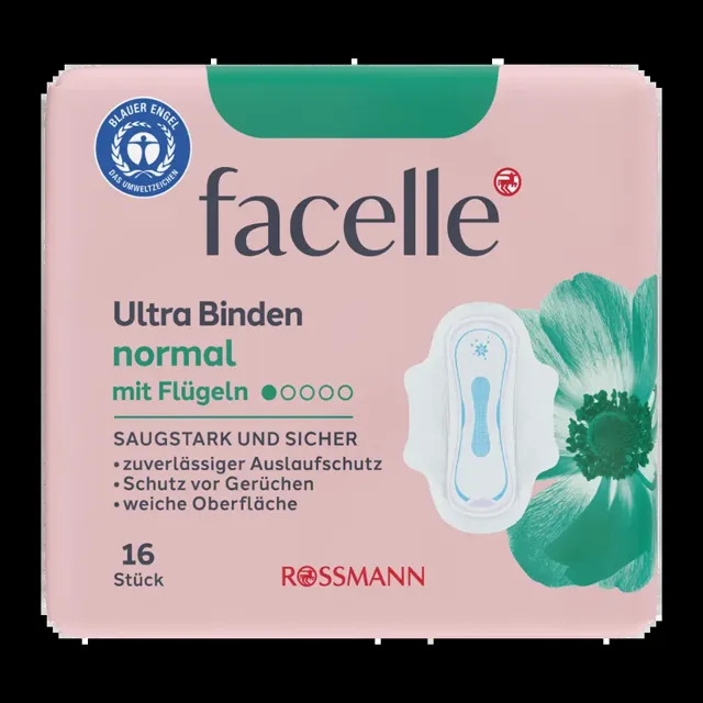 facelle Hygienické vložky Ultra Normal s křidélky 16 ks 16 ks