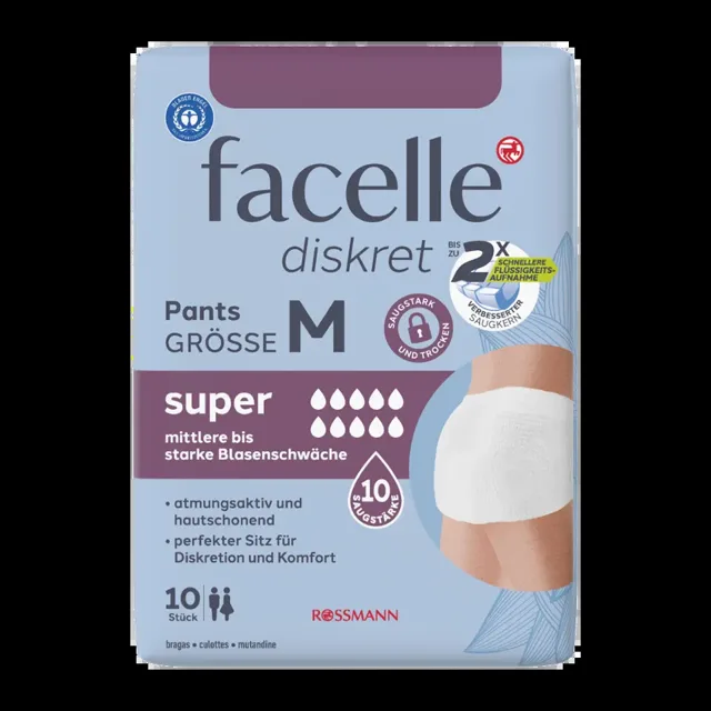 facelle Inkontinenční kalhotky Super M 10 ks