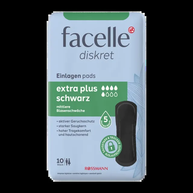 facelle Inkontinenční vložky Extra Plus Black 10 ks
