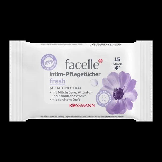 facelle Vlhčené ubrousky pro intimní hygienu mini Fresh 15 ks