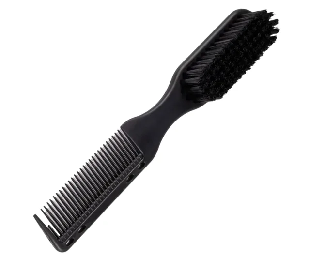 Fade kartáč na vlasy a vousy s hřebenem Rovra Fade Comb Brush L - černý (RT-34) + dárek zdarma