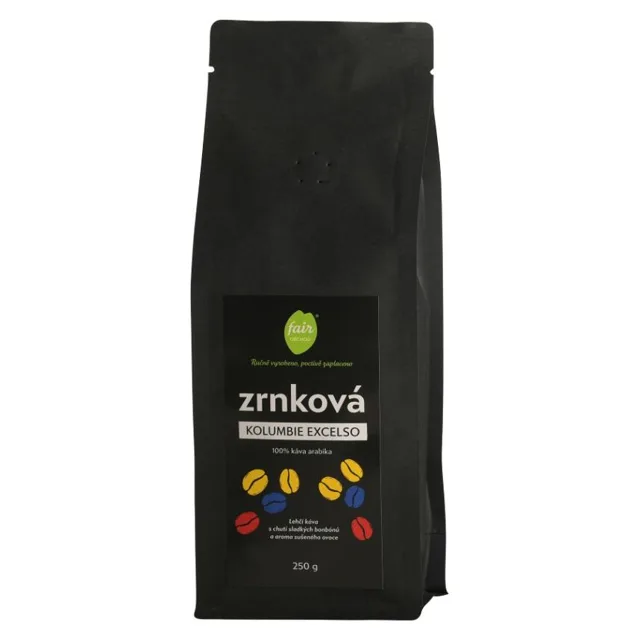 FAIROBCHOD Kolumbie excelso zrnková káva 250 g