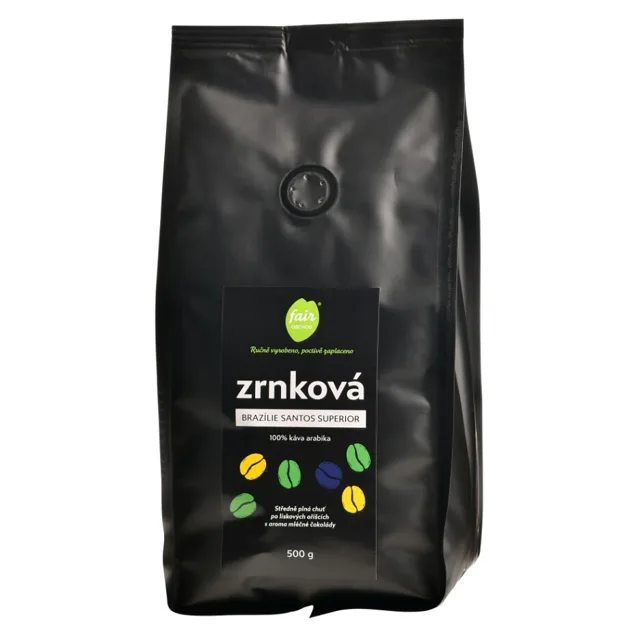 FAIROBCHOD Zrnková káva Brazílie Santos Superio 500 g