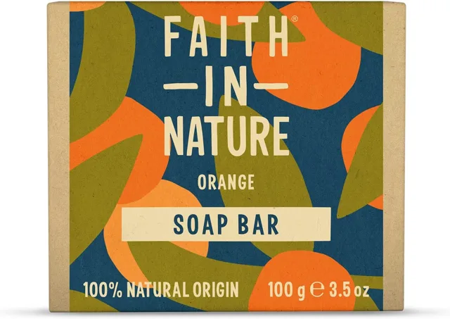 Faith In Nature Natural Orange Tuhé mýdlo na ruce 100 g