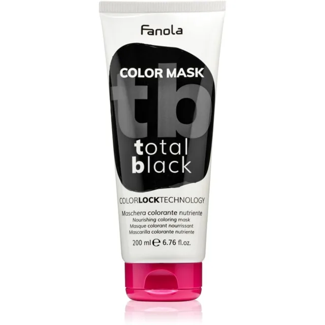 Fanola Color Mask barvicí maska na vlasy TOTAL BLACK 200 ml