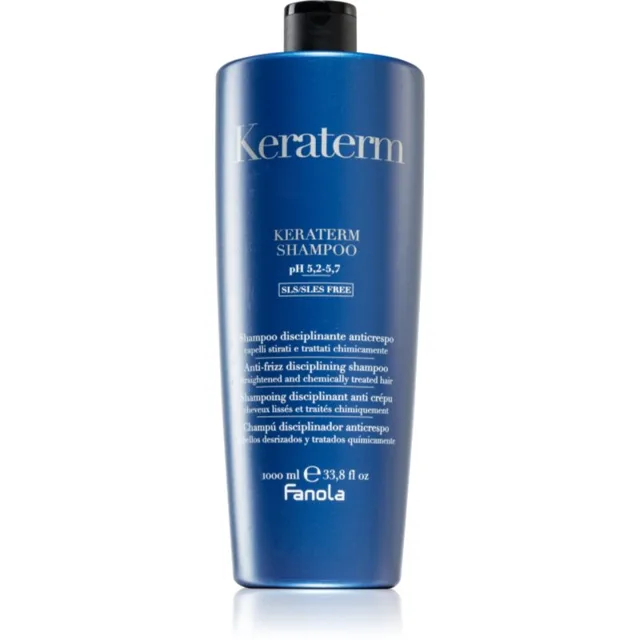 Fanola Keraterm Shampoo uhlazující šampon pro nepoddajné a krepatějící se vlasy 1000 ml