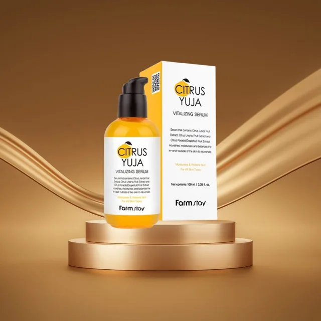 Farm Stay - Citrus Yuja Vitalizing Serum - Hydratační s rozjasňující sérum s vitaminem C - 100 ml