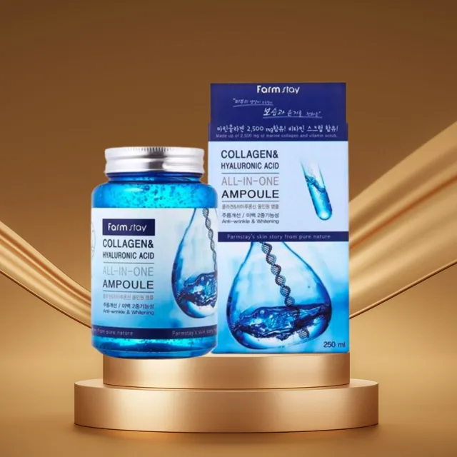 Farm Stay - Collagen&Hyaluronic Acid All-In-One Ampoule - Sérum s kyselinou hyaluronovou a kolagenem - 250 ml