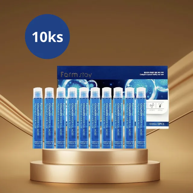 Farm Stay - Collagen Water Full Moist Treatment Hair Filler - Hydratační ampule na vlasy s kolagenem - 10 ks