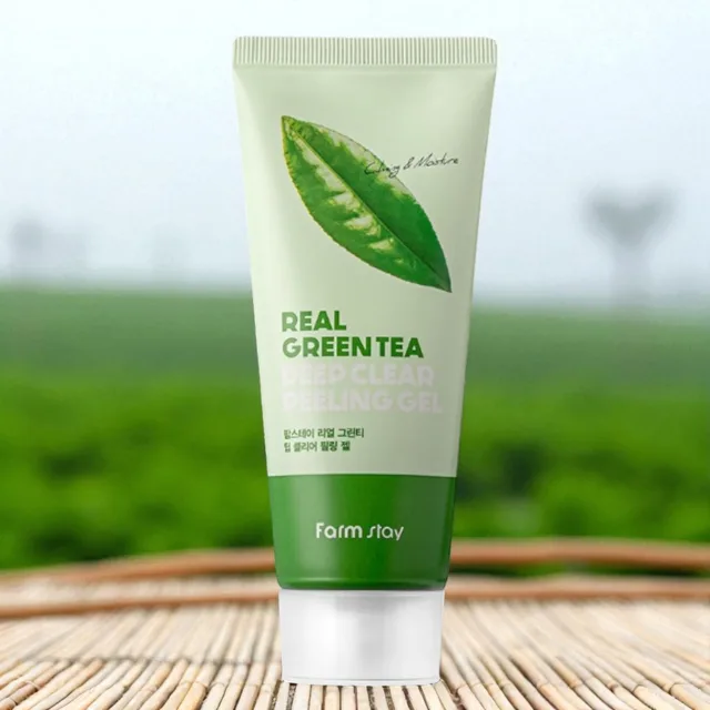 Farm Stay - Real Green Tea Deep Clear Peeling Gel - Hloubkově čisticí peelingový gel se zeleným čajem - 100 ml