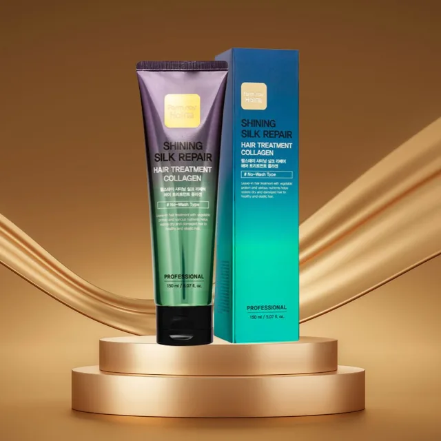 Farm Stay - Shining Silk Repair Hair Treatment Collagen - Opravná maska na poškozené vlasy - 150 ml