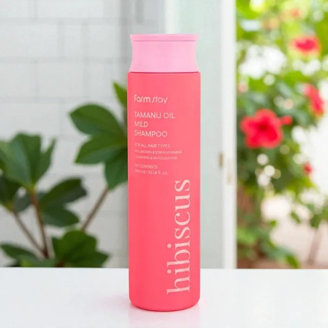 Farm Stay - Tamanu Oil Mild Shampoo Hibiskus - Čisticí a regenerační šampon - 300 ml