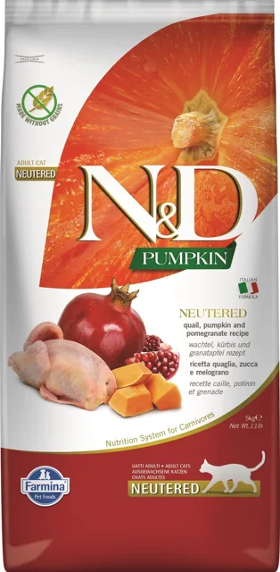 FARMINA N&amp;D Pumpkin Cat neutered quail &amp; pomegranate 5 kg