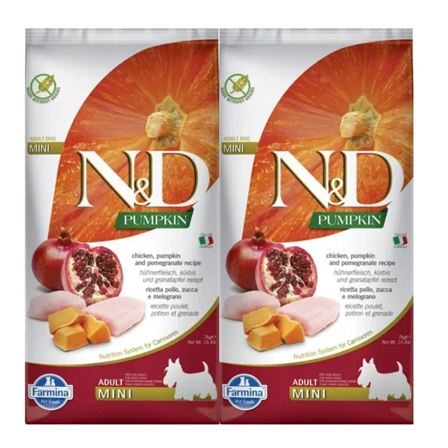 FARMINA N&amp;D Pumpkin chicken&amp;pomegranate adult mini 2x7 kg granule pro dospělé psy malých plemen