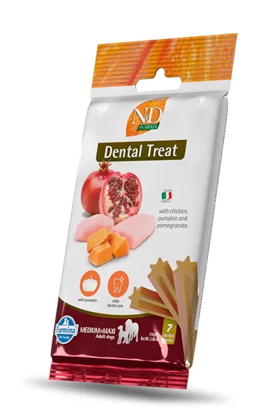 FARMINA N&amp;D Pumpkin Dental Treat Chicken Pomegranate Medium/Maxi 100 g (7 ks) dentální pamlsek pro střední a velké psy