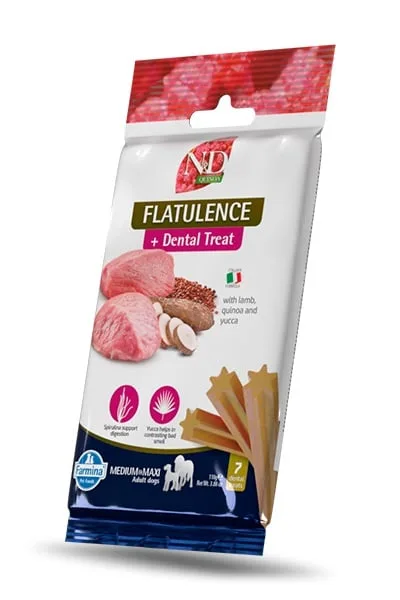 FARMINA N&amp;D Quinoa Dental Treat Flatulence Medium/Maxi 100 g (7 ks) dentální pamlsek pro střední a velké psy