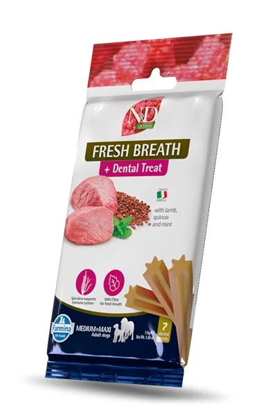 FARMINA N&amp;D Quinoa Dental Treat Fresh breath Medium/Maxi 100 g (7 ks) dentální pamlsek pro střední a velké psy