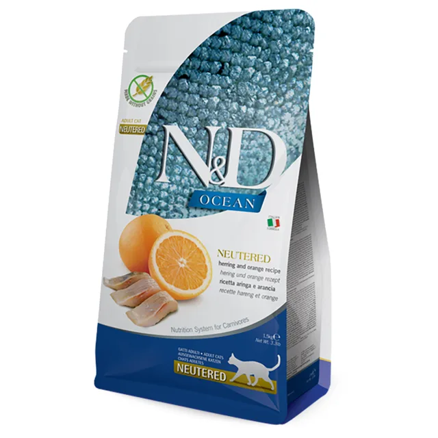 Farmina N&D Ocean Adult Neutered Herring & Orange - 3 x 1,5 kg