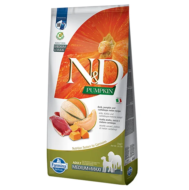 Farmina N&D Pumpkin Adult Medium/Maxi Duck & Cantaloupe Melon - 12 kg