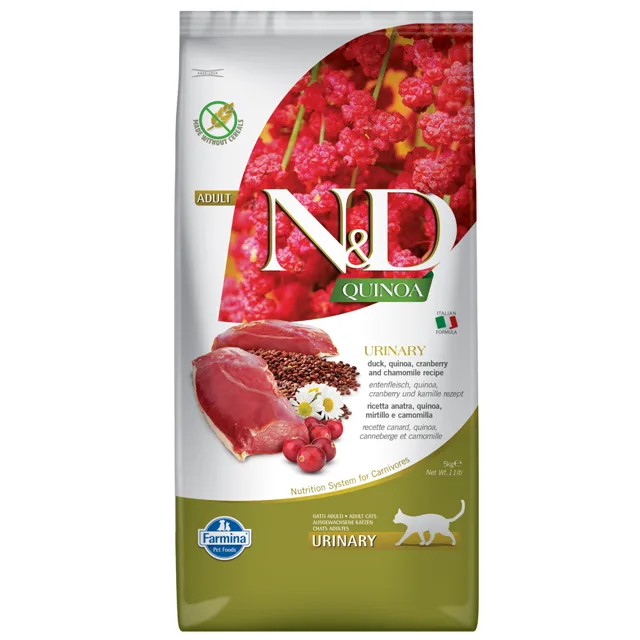 Farmina N&D Quinoa Adult Urinary Duck, Cranberries & Camomile - 2 x 5 kg
