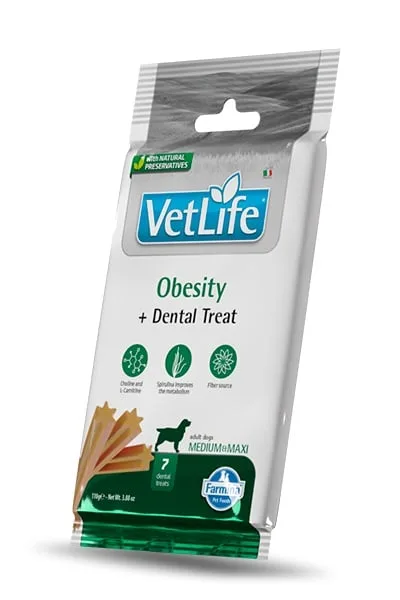 FARMINA Vet Life Dental Treat Obesity Medium/Maxi 100 g (7 ks) dentální pamlsek pro střední a velké psy