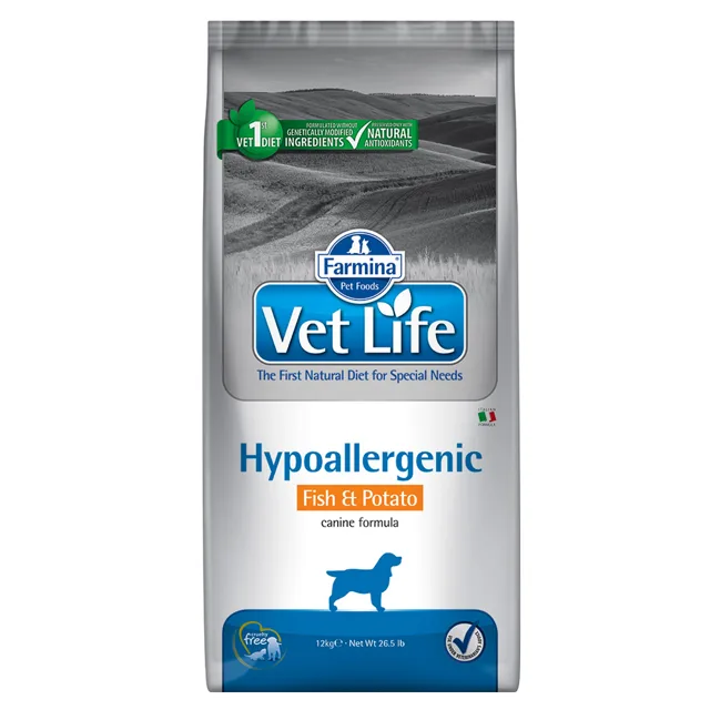 Farmina Vet Life Dog Hypoallergenic s rybami a bramborami - Výhodné balení: 2 × 12 kg