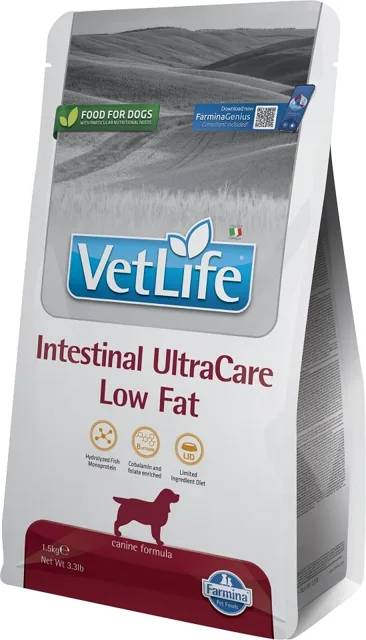 FARMINA Vet Life Dog Intestinal Ultra Care Low Fat 1,5 kg dietní krmivo pro psy s poruchami vstřebávání ve střevech