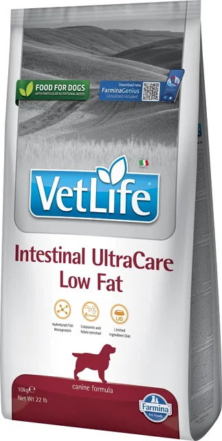 FARMINA Vet Life Dog Intestinal Ultra Care Low Fat 10 kg dietní krmivo pro psy s trávicími problémy