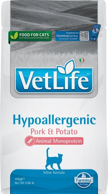 FARMINA Vet Life Natural Cat Hypo Pork &amp; Potato 400g