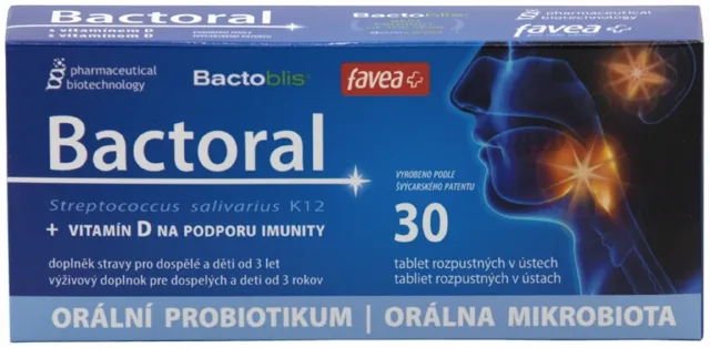 Favea Bactoral & vitamin D, orální probiotikum, 30 tablet