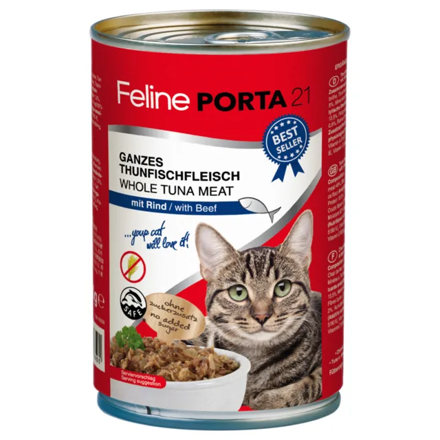 Feline Porta 21 12 x 400 g - tuňák s hovězím