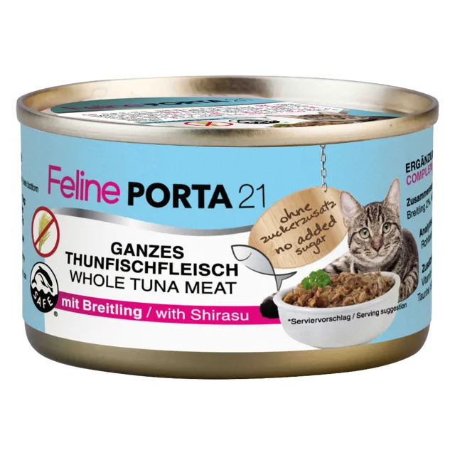 Feline Porta 21 Krmivo pro kočky 6 x 90 g - Kuřecí maso s aloe