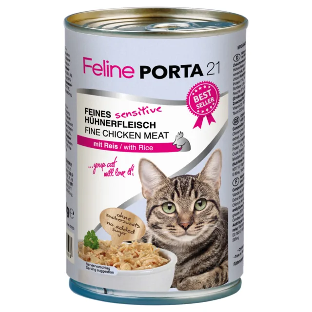 Feline Porta 21 pro kočky 6 x 400 g - Tuňák s hovězím