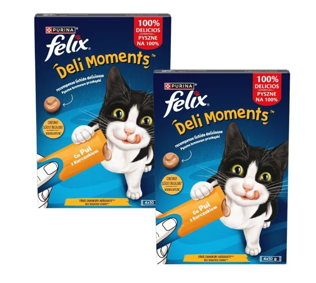 FELIX DeliMoments Chicken 8x10g s kuřetem, krémové pochoutky pro kočky