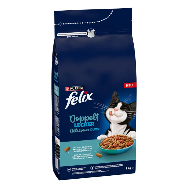 Felix Doubly Delicious losos a mořské ryby - 2 kg