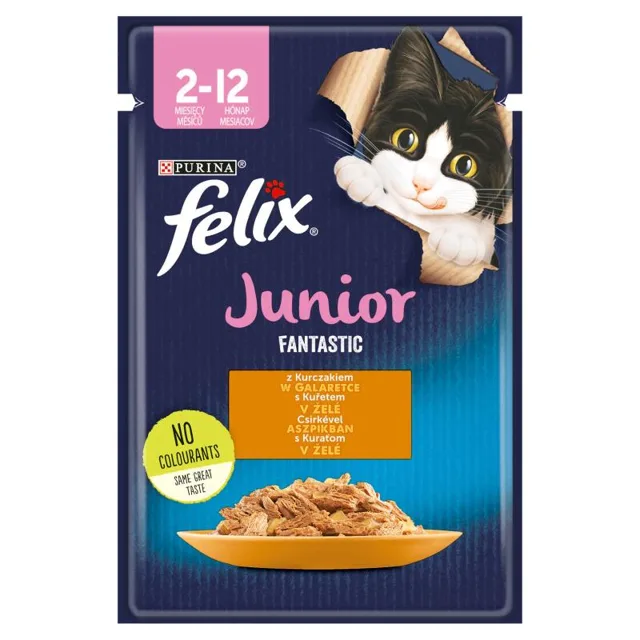 FELIX FANTASTIC Junior s kuřetem v želé 85g