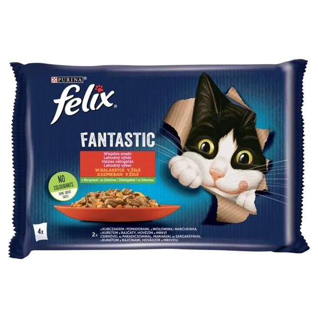 FELIX Fantastic Lahodný výběr se zeleninou v želé 4 x 85 g