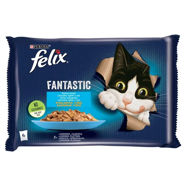 FELIX FANTASTIC Lahodný výběr z ryb v želé 4x85g