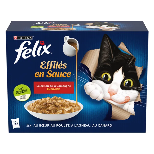 Felix Gravy Lover kapsičky 12 x 85 g - hovězí, kuře, jehněčí, kachna