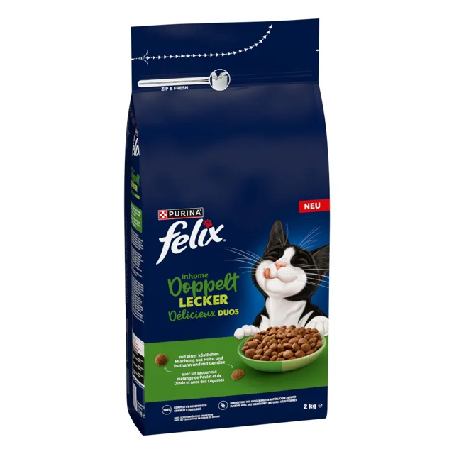 Felix Inhome Doubly Delicious kuřecí a krůta - 4 kg