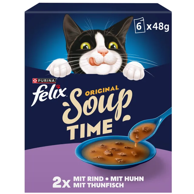 Felix polévky 6 x 48 g - hovězí, kuře, tuňák